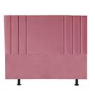 Cabeceira Grécia Cama Box Casal 160 cm Suede Rosa Bebê