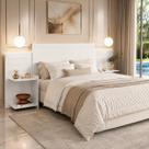 Cabeceira Grecia Para Cama Box 3 Tamanho, Solteiro, Casal E Casal Queen Nature/Off Cabeceira Grecia Para Cama Box 3 Tamanho, Solteiro, Casal E Casal Queen Nature/Off