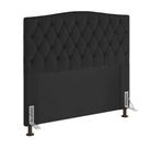 Cabeceira Greta Cama Box Queen 160cm Suede Preto