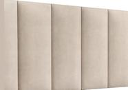 Cabeceira Imperial painéis verticais, Areia, Design Moderno, 1.40 Casal cama box