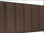 Cabeceira Imperial painéis verticais, Marrom, Design Moderno, 1.40 Casal cama box