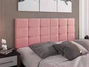Cabeceira Imperial painéis verticais, Rosê, Design Moderno, 1.60 Casal cama box