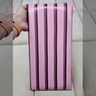 Cabeceira Infantil Ripada Estofada Rosa 20x40
