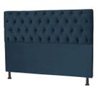 Cabeceira Jade 100 Cm Para Cama Box Suede Azul Marinho