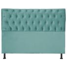 Cabeceira Jade 100 Cm Para Cama Box Suede Azul Turquesa
