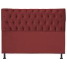 Cabeceira Jade 140 Cm Para Cama Box Suede Vermelho