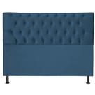 Cabeceira Jade 195Cm Para Cama Box King Suede Azul Royal