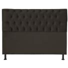 Cabeceira Jade 195Cm Para Cama Box King Suede Marrom Escuro