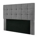 Cabeceira Julia Casal 140cm Estofada Suede Cinza Amassado VS Decor