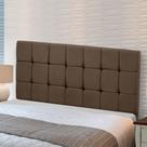 Cabeceira Julia Estofada King Size 195cm em Suede Marrom Castor Speciale Home