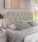 Cabeceira Kelly Suede Estofada para Cama Box de Casal 140x54cm Opções de Cores