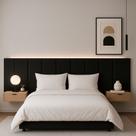 Cabeceira King 10 Módulos Estofados Placa Cama Box Adesiva 200cm