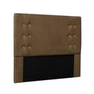Cabeceira King 195cm Georgia Suede Caramelo - Lucadi Home