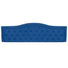 Cabeceira King 195cm Realeza Estofada com Capitonê Suede Azul Salute