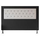 Cabeceira King 1,95m Havana Suede Preto com material sintético Branco - Pallazio