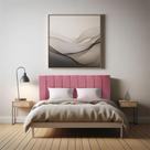 Cabeceira King 1,95m Holanda Suede Rosa - Pallazio