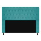 Cabeceira king brenda 195cm suede azul turquesa