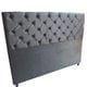 Cabeceira King Cama Box Capitonê Suede Liso Cinza 195 X 120 RBL