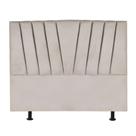 Cabeceira King Cama Box Estofada 195 Cm Antonella Suede bege