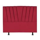 Cabeceira King Cama Box Estofada 195 Cm Antonella Suede vermelho