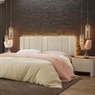 Cabeceira King Estofada com LED