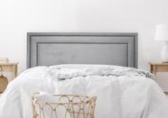 Cabeceira King Estofada Para Cama Box - Reta Luxo Dupla Com Tachas 193 x 60