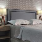 Cabeceira King Estofada Sevilha Diamond 2 Linho Cinza 195 x 60 RBL