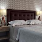 Cabeceira King Estofada Veneza 10 Diamond Corano Marrom 195 x 120 RBL
