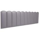 Cabeceira King Kit 10 Placas Modelo Nuvem - material sintético Cinza Cabeceira King Kit 10 Placas Modelo Nuvem - material sintético Cinza