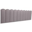 Cabeceira King Kit 10 Placas Modelo Nuvem - Suede Cinza