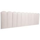 Cabeceira King Kit 10 Placas Modelo Nuvem - Suede Creme / Off White Cabeceira King Kit 10 Placas Modelo Nuvem - Suede Creme / Off White