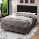 Cabeceira King Laura 1.95 Almofadada Sued Preto Cabeceira King Laura 1.95 Almofadada Sued Preto