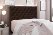Cabeceira King Size 195cm Em Suede Tania Marrom Café