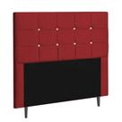 Cabeceira King Strass Jordania 195 CM material sintético Vermelho - D A Decor