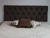 Cabeceira King Suede Marrom, Capitonê