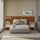 Cabeceira Laranjeiras em Ripado 241cm com Frame Linea Brasil