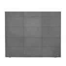 Cabeceira Larissa Para Colchão 1,28m Viúva Solteirão Suede Grafite - Aurora Line