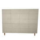 Cabeceira Larissa para colchão de 1,38 Mt-Suede Bege