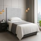 Cabeceira Lisa Estofada 100 cm Para Cama Box Solteiro Linho - Clique Chique Cabeceira Lisa Estofada 100 cm Para Cama Box Solteiro Linho - Clique Chique