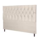 Cabeceira Madri Bege Estofada para Cama Box Casal 144Cm Quarto Luxo JBE Móveis
