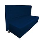 Cabeceira mais Calçadeira Casal Super King Juliana 195cm Para Cama Box Suede Azul Marinho - DS Estofados Cabeceira mais Calçadeira Casal Super King Juliana 195cm Para Cama Box Suede Azul Marinho - DS Estofados