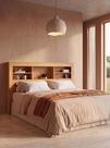 Cabeceira Moderna para Cama Box Casal 1,38 1,40 MDF Prateleiras e Nichos Organizador Funcionais Elegance