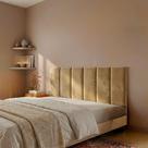 Cabeceira Modulada Alicia 6 Módulos Casal/Queen 100% MDF Linho Premium