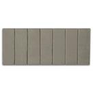 Cabeceira Modulada Estofada Cinza Retangular Para Cama Box Queen King Solteiro ou Casal - 1 un 60cmX20cm