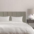 Cabeceira Modulada Estofada Cinza Retangular Para Cama Box Queen King Solteiro ou Casal - 1 un 60cmX20cm