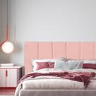 Cabeceira Modulada Estofada Rosa Retangular Para Cama Box Queen King Solteiro ou Casal - 1 un 60cmX20cm