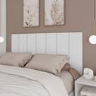 Cabeceira Modulada Painel para Cama Box Casal 140cm 7 Módulos Liora Branco Cabeceira Modulada Painel para Cama Box Casal 140cm 7 Módulos Liora Branco