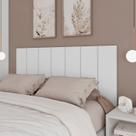 Cabeceira Modulada Painel para Cama Box Casal 140cm 7 Módulos Liora Branco Cabeceira Modulada Painel para Cama Box Casal 140cm 7 Módulos Liora Branco