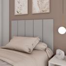 Cabeceira Modulada Painel para Cama Box Solteiro 100cm 5 Módulos Liora Cinza Cacao