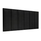 Cabeceira Modular Casal 140cm Suede Preto para Cama Box Cabeceira Modular Casal 140cm Suede Preto para Cama Box
